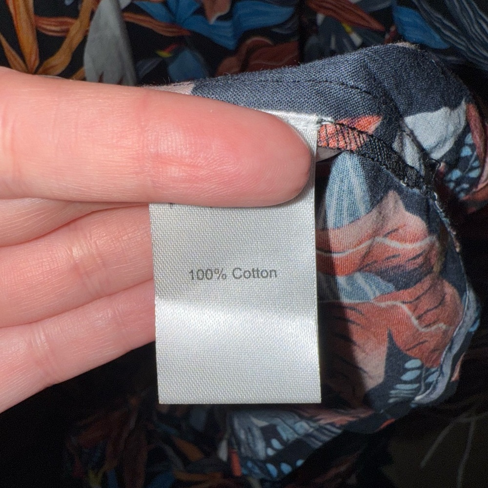 NEW Connor & Blake Lea Printed Cotton Maxi Dress Medium Cockatoo Bird boho - Picture 10 of 15